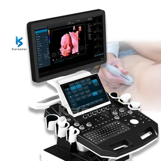Máquina móvel de ultrassom com carrinho Doppler colorido 3D/4D