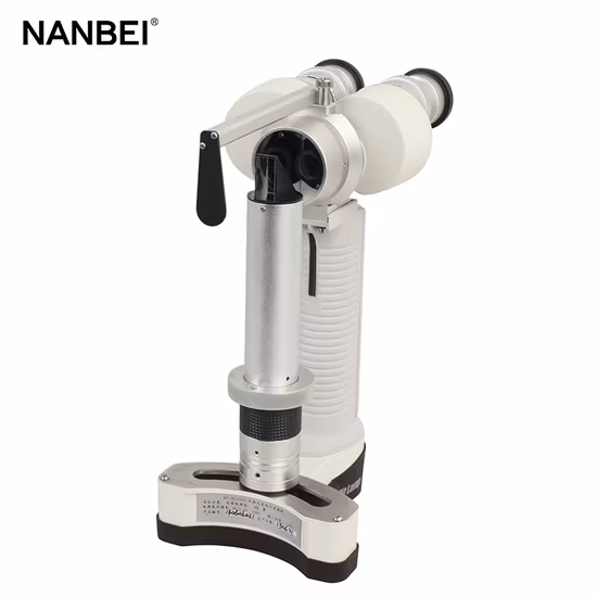 Instrumento de optometria lâmpada de fenda portátil oftalmologia 2 etapas 3 etapas 5 etapas